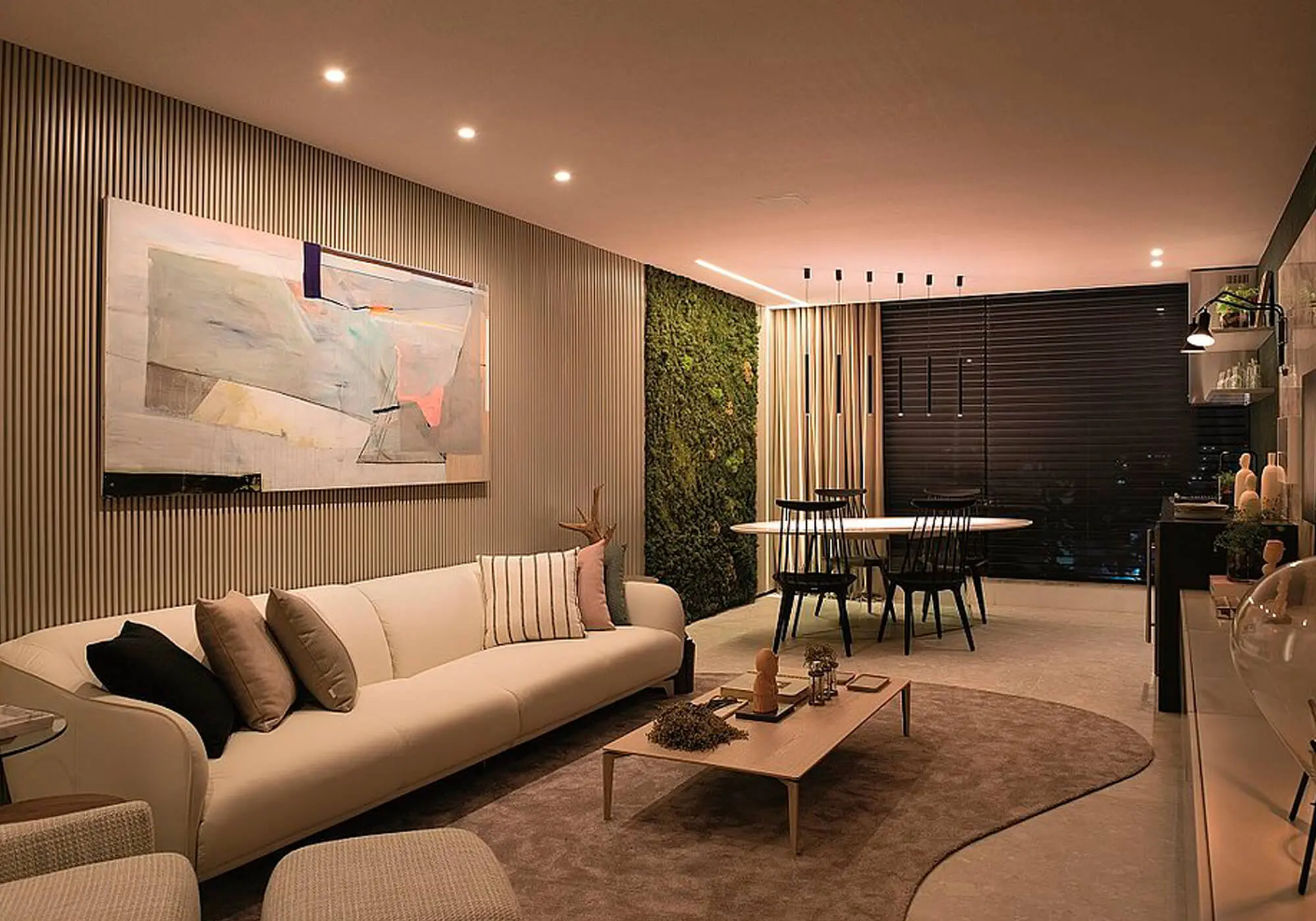 imagem de um ambiente interno decorado